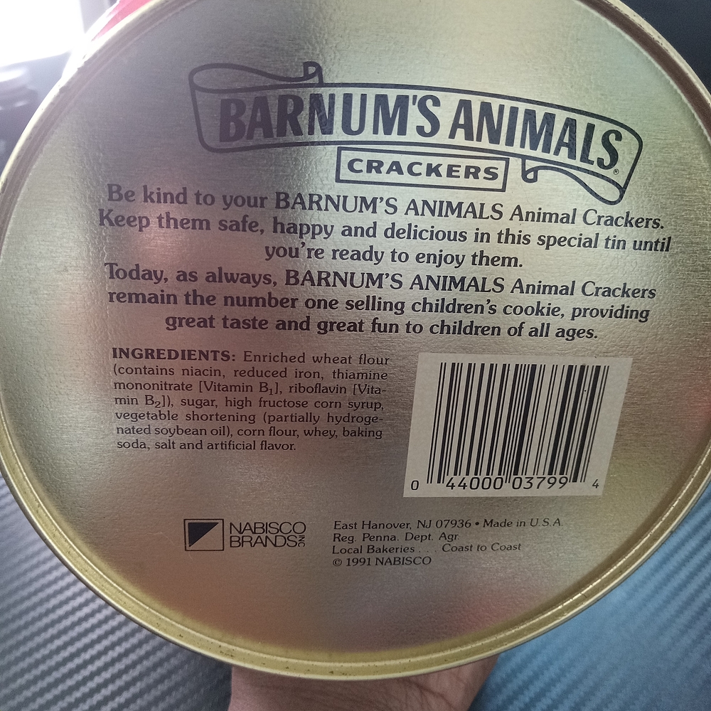 Barnum's Animals Crackers Tin